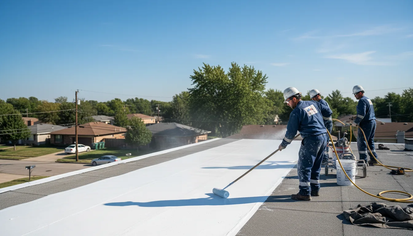 Commercial roof coating in Bellevue, TX near me